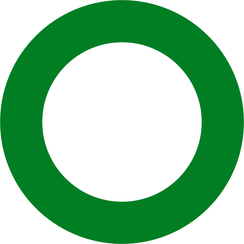 thick green circle round border 