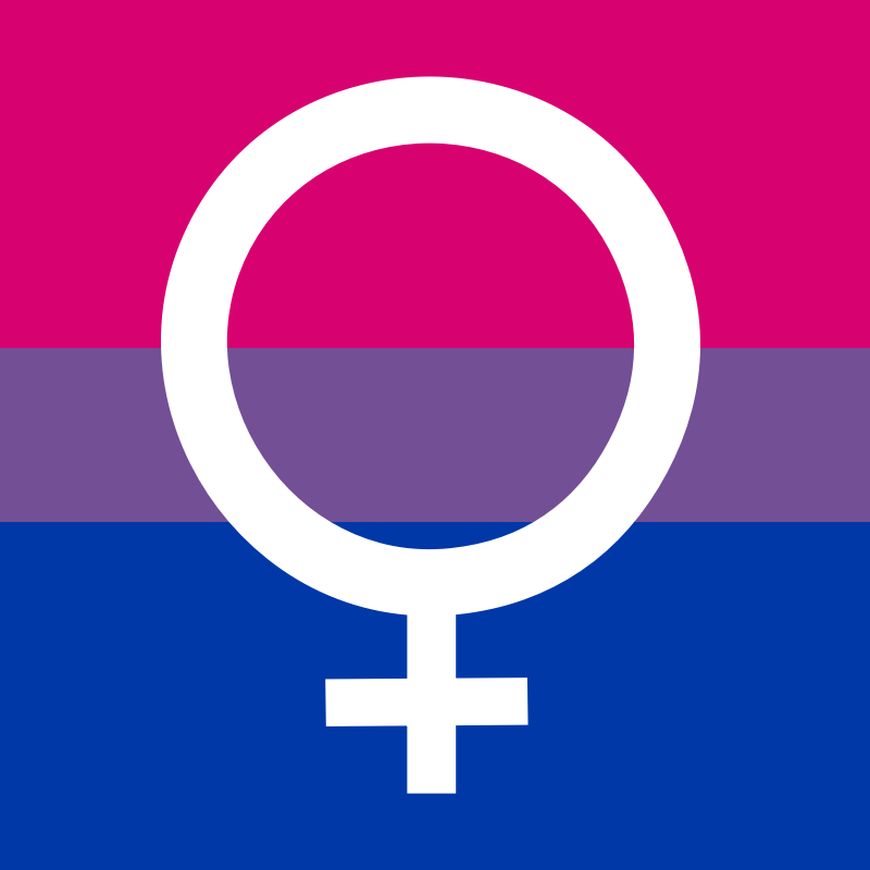 Bisexual female venus icon in white 
