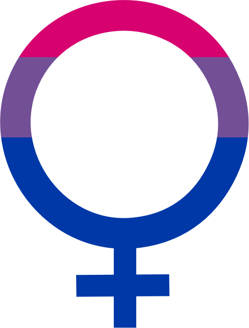 Bisexual pride flag venus symbol 