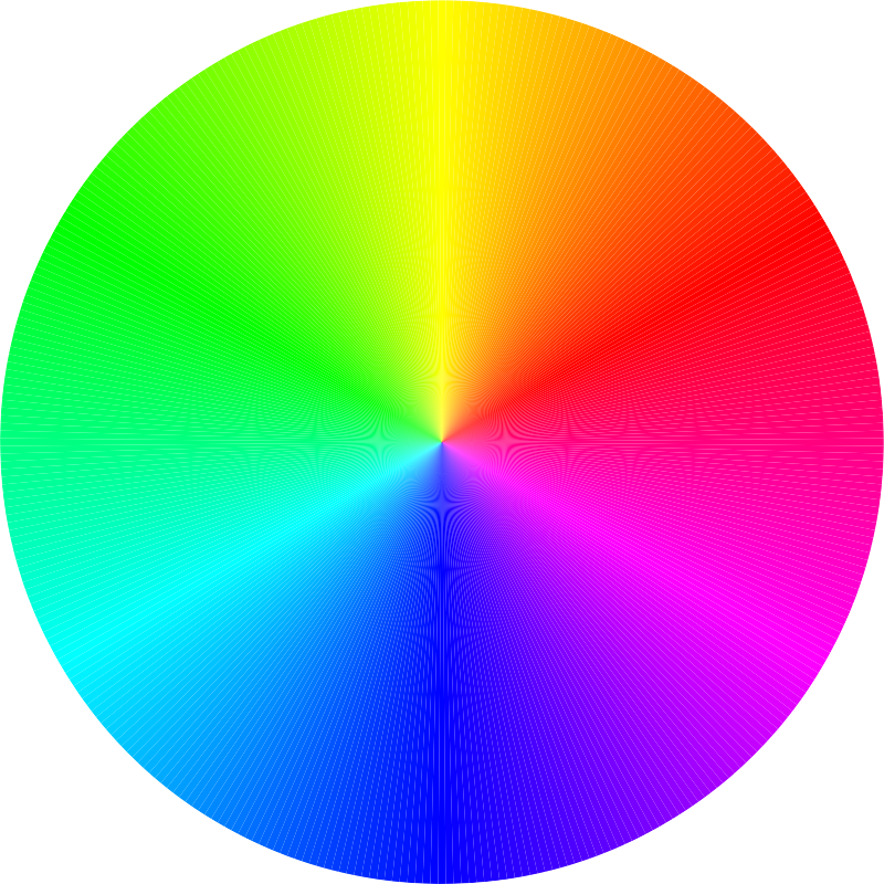 Color gradient wheel in vector form 