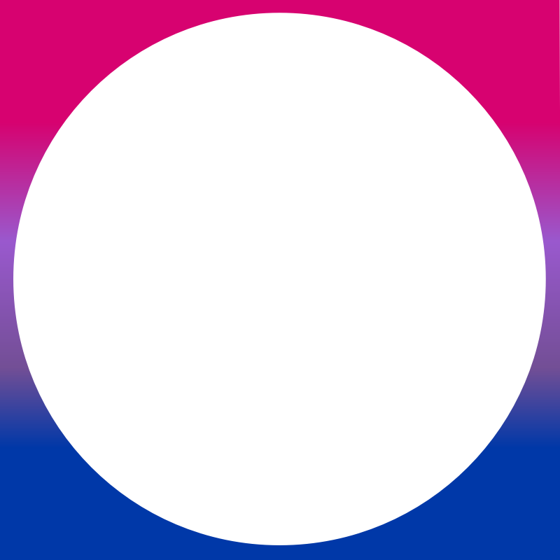 Bisexual pride flag gradient frame 