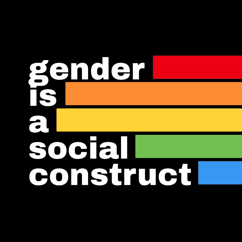 LGBT gender is a social construct nonbinary sign 