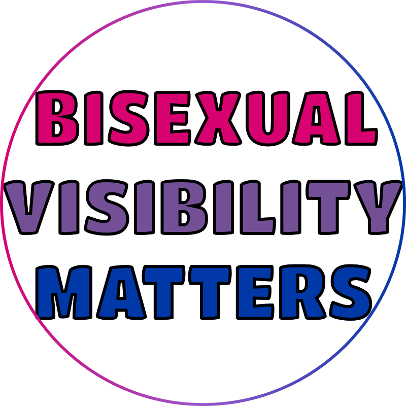 Bisexual visibility matters round pride badge 
