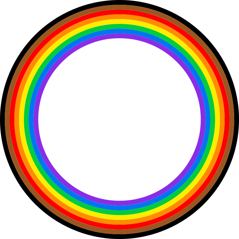 Pride black brown circle borders