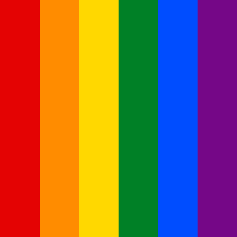 LGBT gay pride flag stripes vertical square 