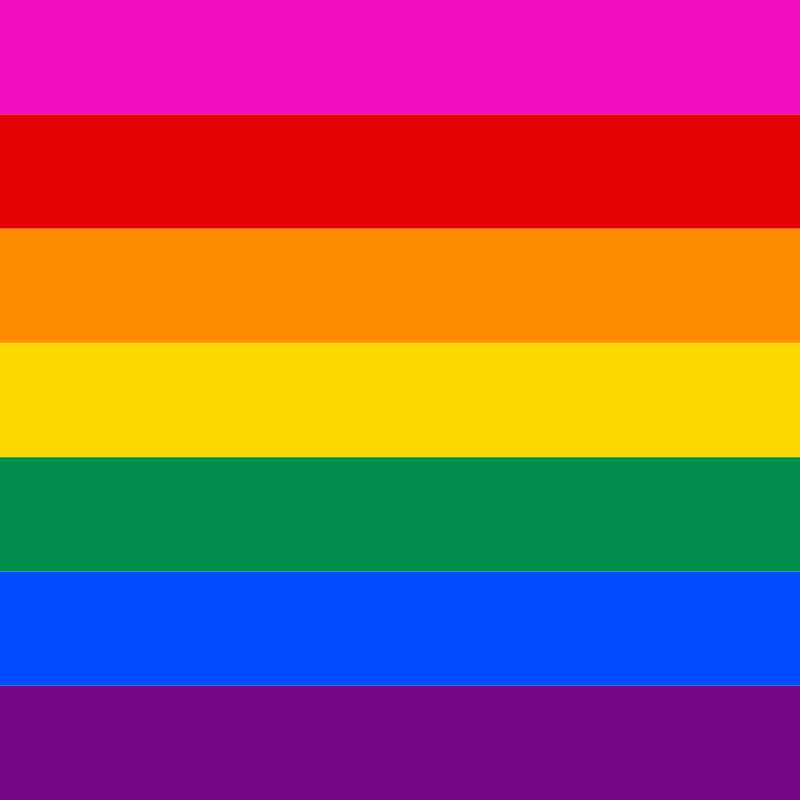 LGBT gay pride flag with original pink square