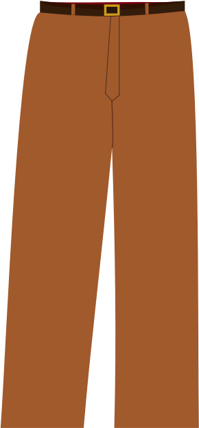 mens unisex brown trousers with belt