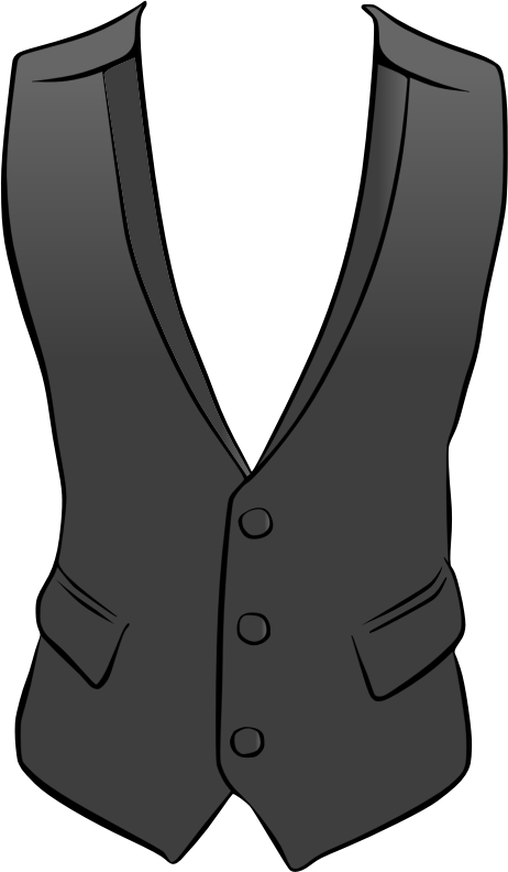 Dark gray waistcoat black contrast detailing gradient 