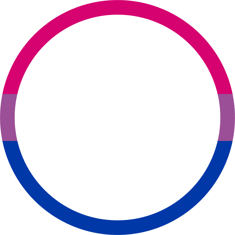 Bisexual pride flag round profile frame 