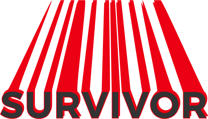 Survivor 3D text stretched wordart