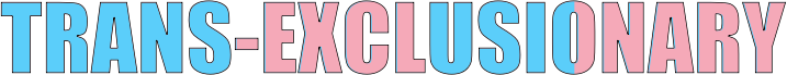 Trans-exclusionary TERF word in trans pride colors