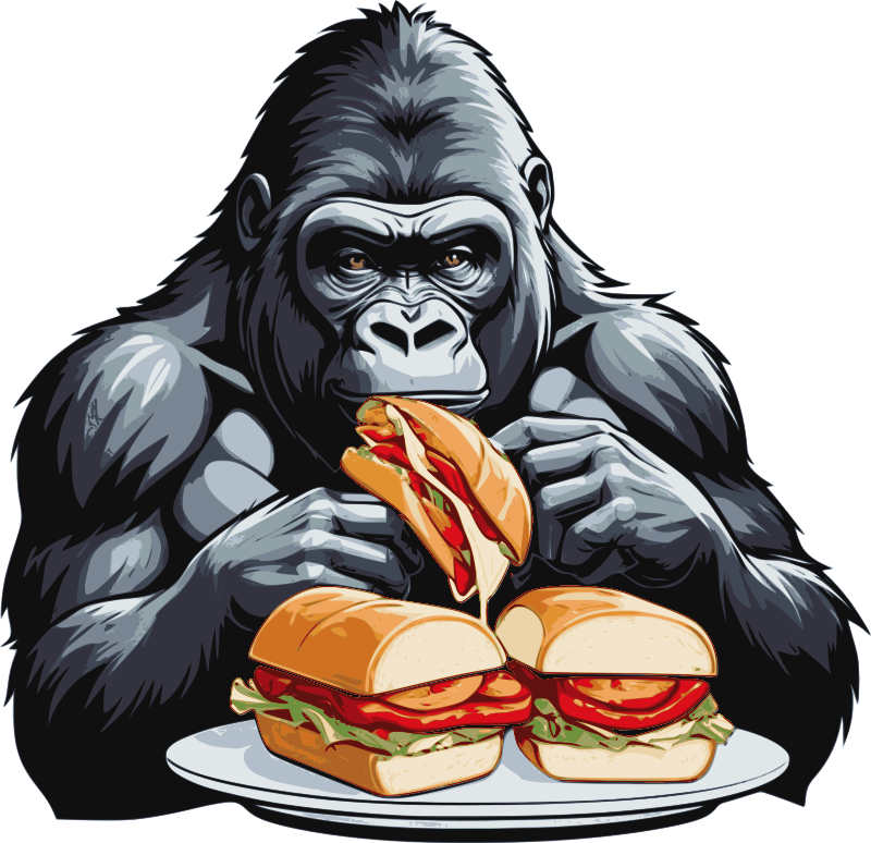 Three Sandwich Gorilla