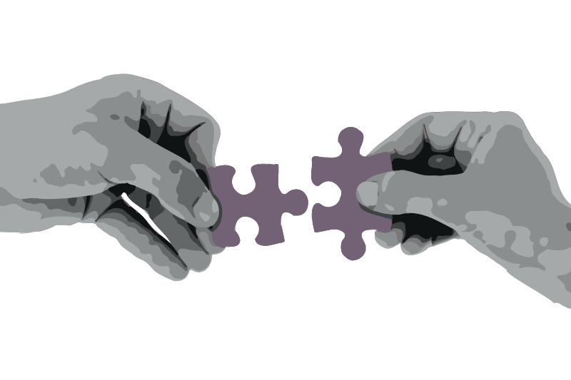 Two Hands and a Puzzle Piece