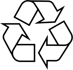 recycling symbol arrows outline