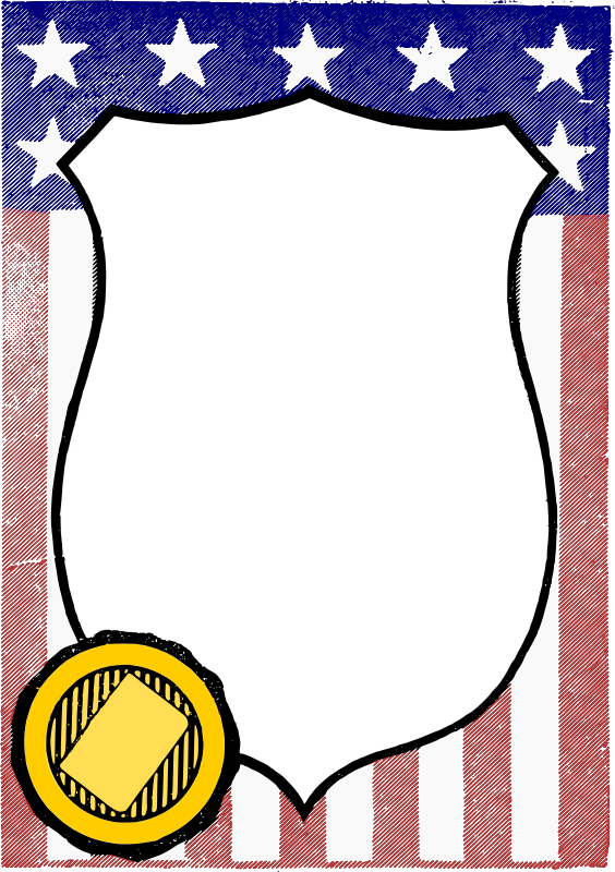 American Flag Shield Frame