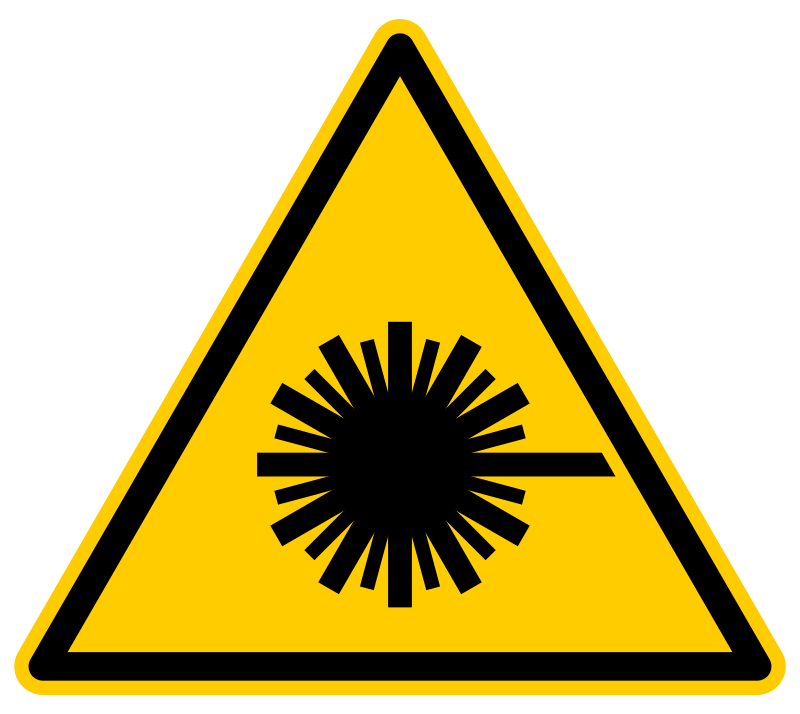 Laser Beam Caution Sign - Panneau de Danger Rayonnement Laser