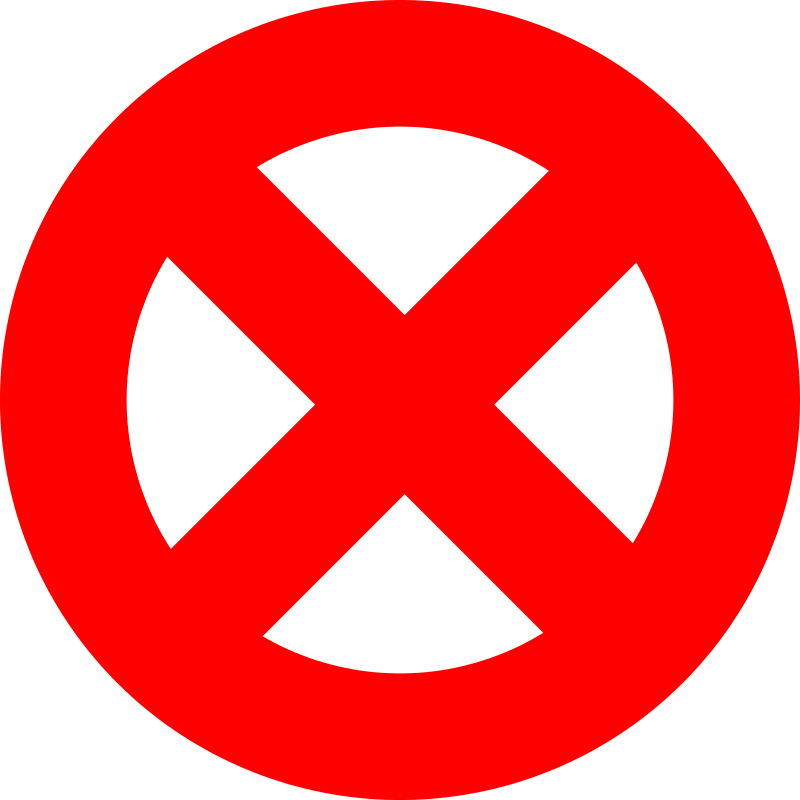 Prohibited Sign - Forbidden Sign - Abort