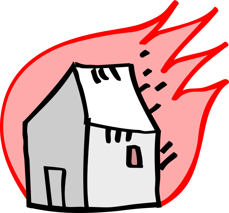 Solea's burning house (graffiti)