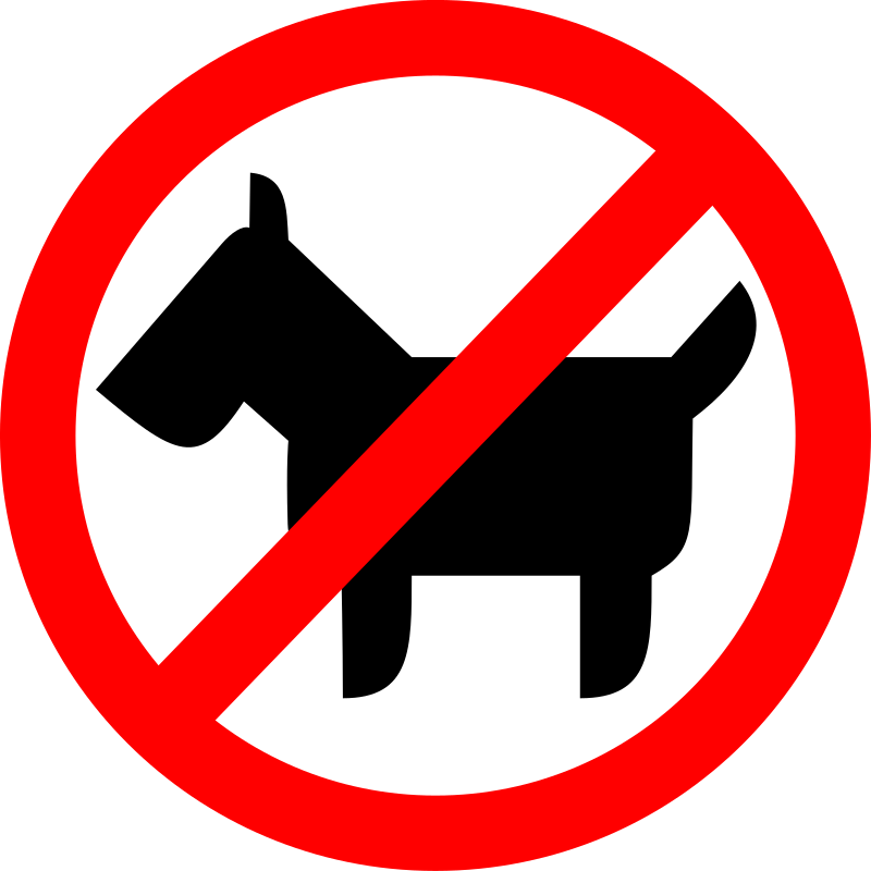 Sign "No Animals"