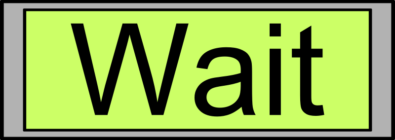 Digital Display with "Wait" text