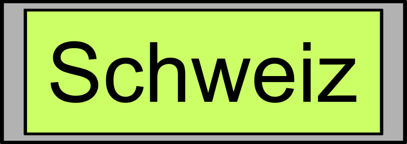 Digital Display with "Schweiz" text