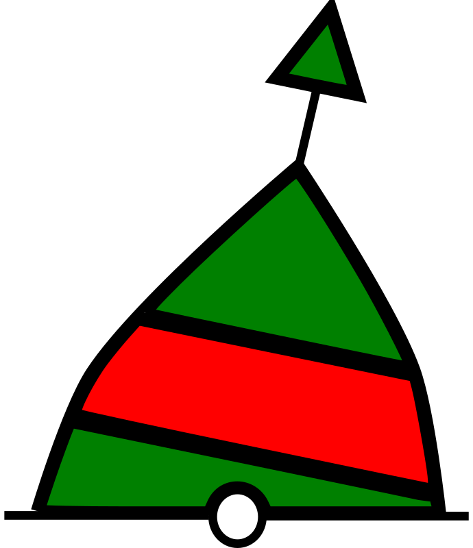 conical buoy green-red-green