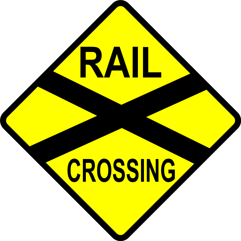 caution-railway crossing