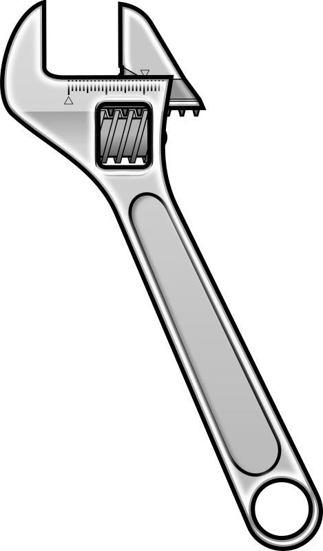 Adjustable wrench - icon style