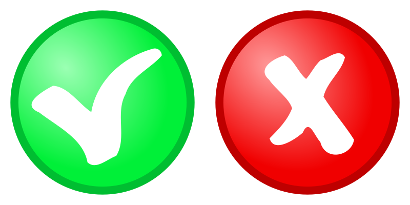 red + green OK, not OK Icons