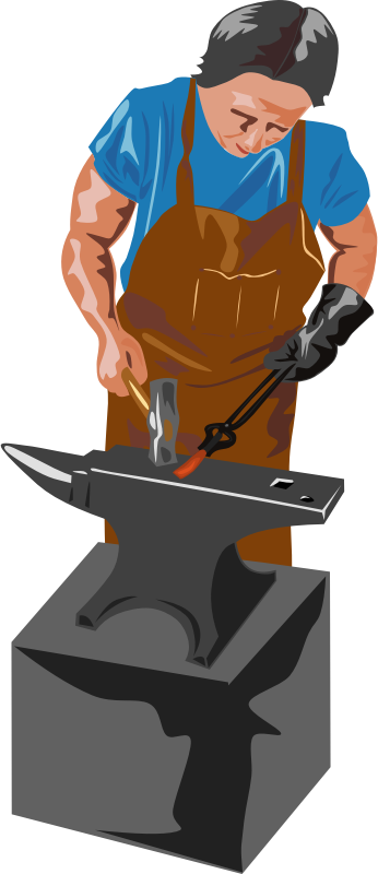 Blacksmith and tools