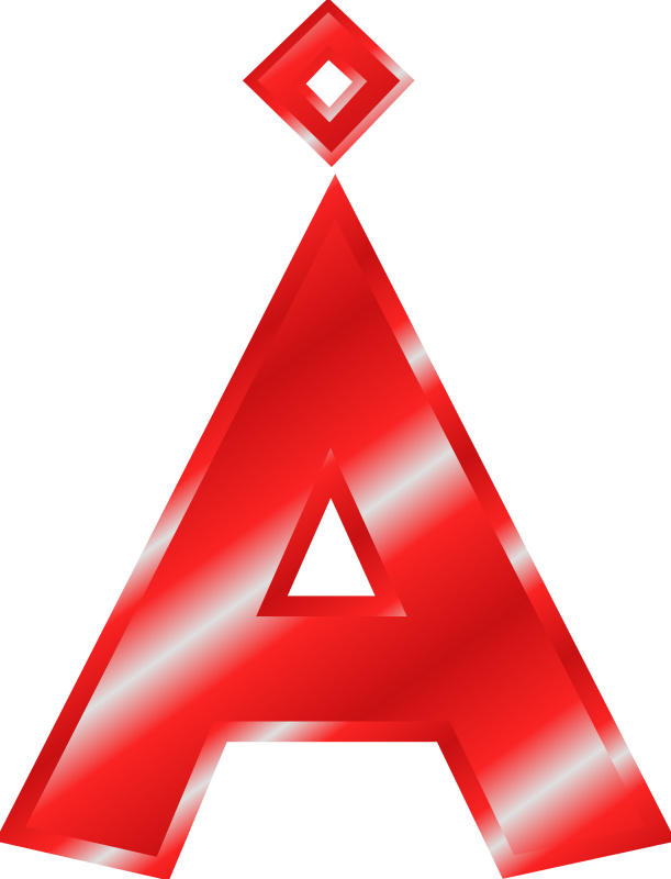 Effect Letters Alphabet red: Å