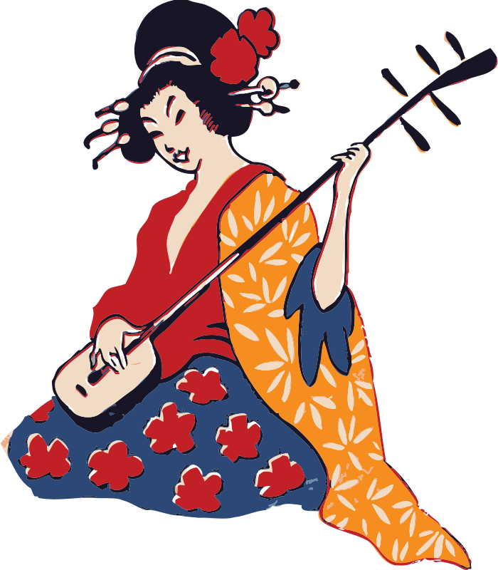 geisha playing shamisen