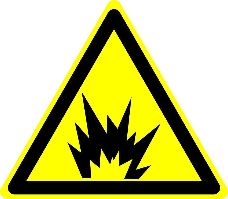 Hazard Warning Sign: Explosion